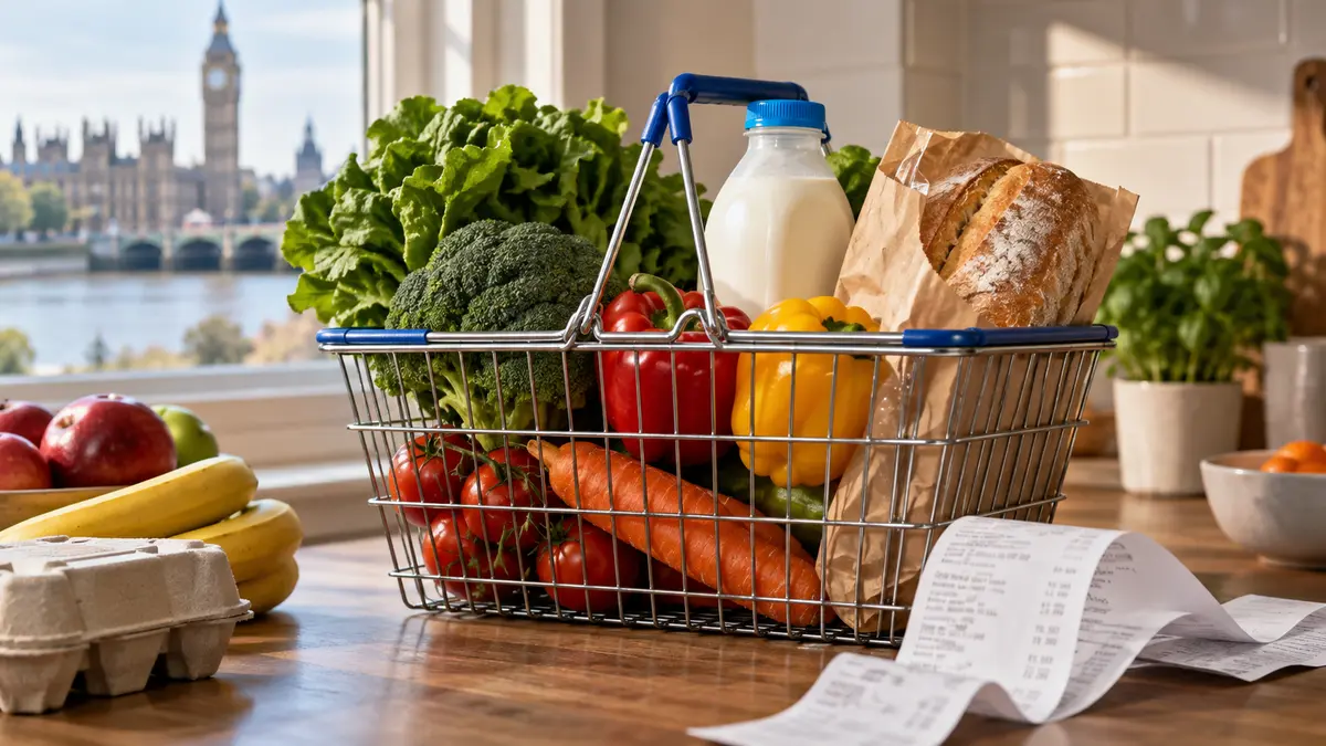 Продуктовая корзина и покупательские чеки